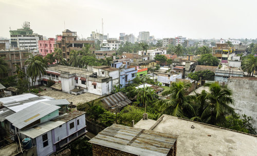 Blick ueber die Stadt Khulna in Bangladesch