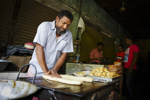 Garkueche auf einem Markt in Bangladesch
