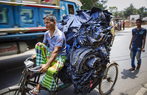 Rikscha als Transportmittel in Bangladesch