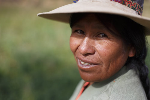 Menschen in den Anden von Bolivien