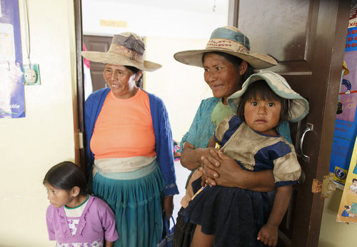 Indigene Bevoelkerung in den Anden von Bolivien