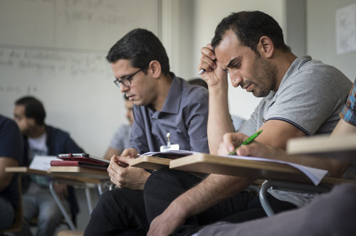 Fluechtlinge in Universitaet