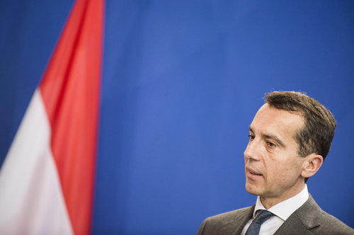 Merkel empfaengt Bundeskanzler Christian Kern