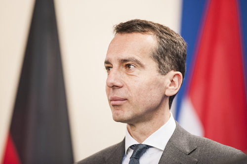 Merkel empfaengt Bundeskanzler Christian Kern