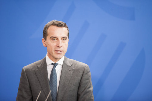 Merkel empfaengt Bundeskanzler Christian Kern