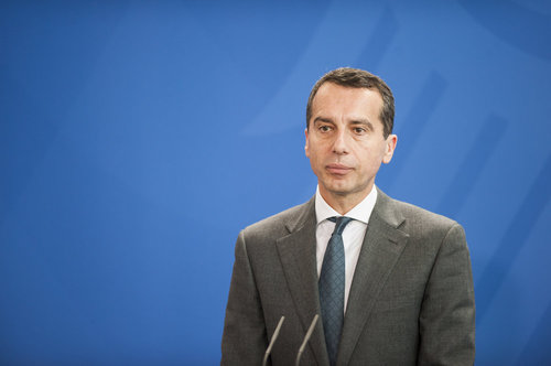 Merkel empfaengt Bundeskanzler Christian Kern