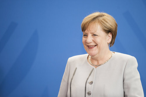 Merkel empfaengt Bundeskanzler Christian Kern