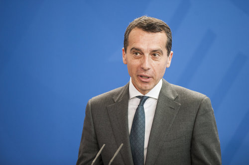 Merkel empfaengt Bundeskanzler Christian Kern