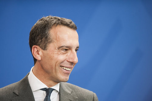 Merkel empfaengt Bundeskanzler Christian Kern