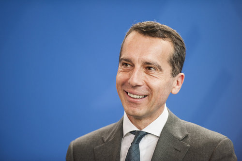 Merkel empfaengt Bundeskanzler Christian Kern