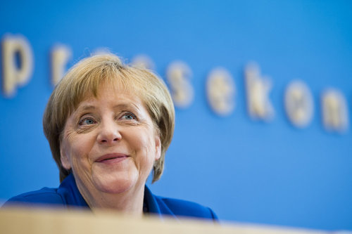Angela Merkel in der Bundespressekonferenz