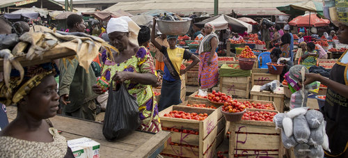 Markttreiben in Accra, Hauptstadt von Ghana