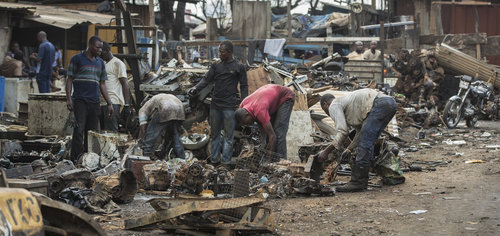 Verwertung von Elektroschrott und Sperrmuell in Afrika