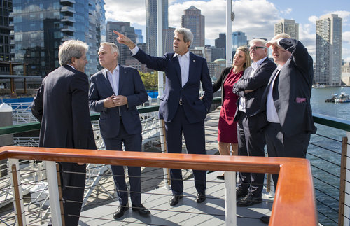 Steinmeier beim Quint-Treffen + EU in Boston.