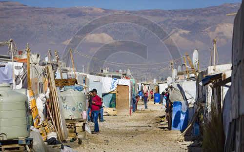 Fluechtlingscamp in der Bekaa-Ebene