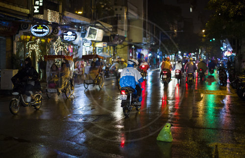 Stadtverkehr in Hanoi, Hauptstadt von Vietnam