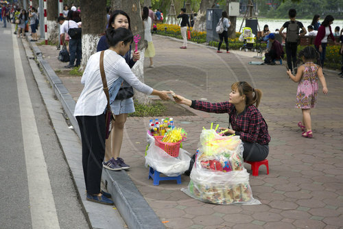 Strassenszene in Hanoi, Vietnam