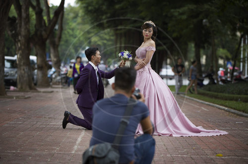 Strassenszene in Hanoi, Vietnam