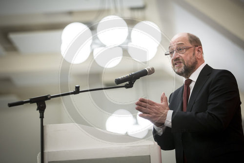 Martin Schulz trifft Gewerkschafter und Betriebsraete in Rendsburg