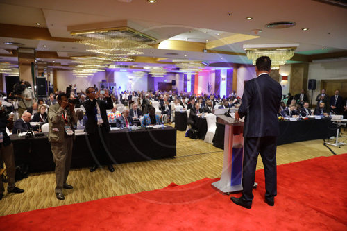 Bundesentwicklungsminister Gerd Mueller, CSU, spricht auf der GABS, German-African-Business-SummIt,  in Kenia