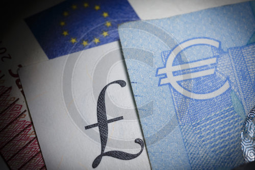 Waehrung Britische Pfund und Euro