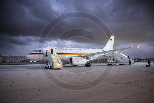 Flugzeug der Bundesrepublik Deutschland auf dem Flughafen von Amman