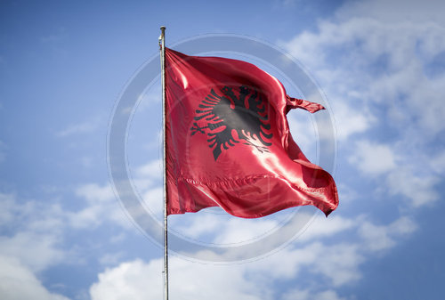Nationalflagge von Albanien