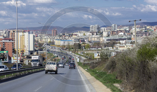 Blick auf Pristina, Hauptstadt von Kosovo