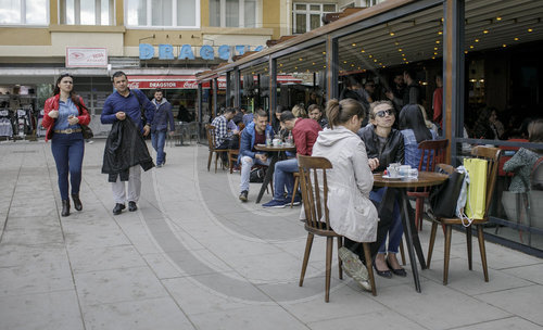 Strassenszene in Pristina