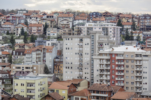 Stadtansicht von Pristina, Hauptstadt von Kosovo