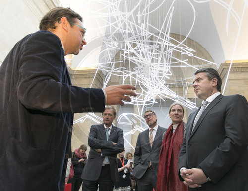 Sigmar Gabriel, SPD, Vizekanzler und Bundesaussenminister in der Tate Britain