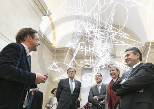 Sigmar Gabriel, SPD, Vizekanzler und Bundesaussenminister in der Tate Britain