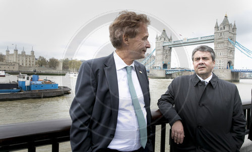 Sigmar Gabriel, SPD, Vizekanzler und Bundesaussenminister in London