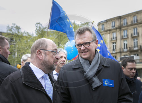 Martin Schulz, SPD, Kanzlerkandidat beim Pulse of Europe in Koeln, 23.04.2017.