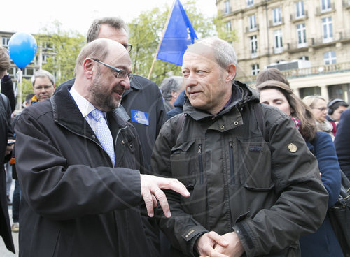 Martin Schulz, SPD, Kanzlerkandidat beim Pulse of Europe in Koeln, 23.04.2017.