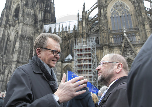 Martin Schulz, SPD, Kanzlerkandidat beim Pulse of Europe in Koeln, 23.04.2017.