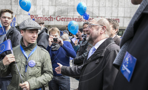 Martin Schulz, SPD, Kanzlerkandidat beim Pulse of Europe in Koeln, 23.04.2017.