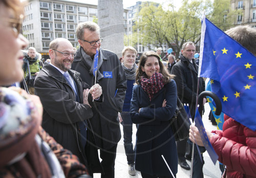 Martin Schulz, SPD, Kanzlerkandidat beim Pulse of Europe in Koeln, 23.04.2017.