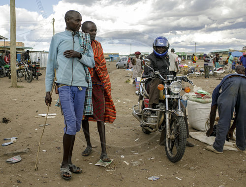 Aermliches Stadtviertel in Kenia