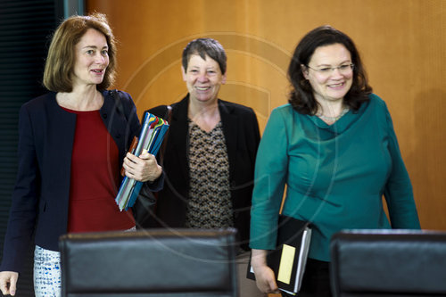 Barley, Nahles + Hendricks im Kabinett