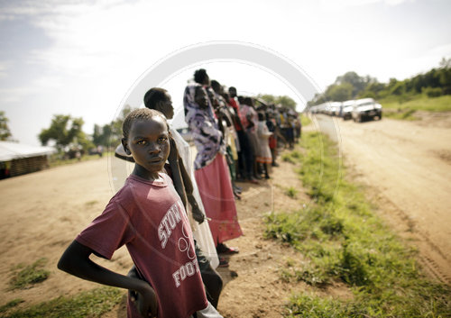 Alltagsszene aus dem Rhino Refugee Camp Settlement