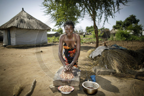 Alltagsszene aus dem Rhino Refugee Camp Settlement