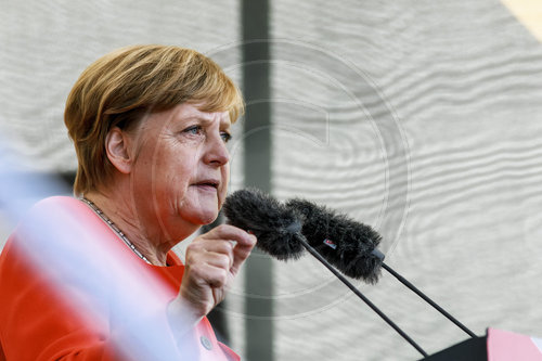 Merkel Bundestagswahlkampf in Sankt Peter-Ording