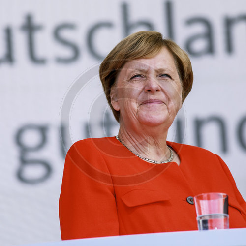 Merkel Bundestagswahlkampf in Sankt Peter-Ording