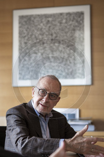 Gerhard Richter in seinem Koelner Atelier