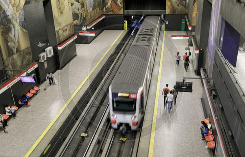 Metro Station in Santiago de Chile, Hauptstadt von Chile