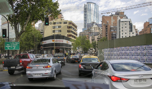 Strassenszene in Santiago de Chile, Hauptstadt von Chile