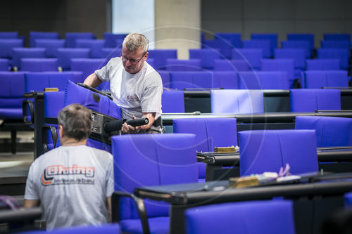 Umbau des Plenarsaals im Deutschen Bundestag