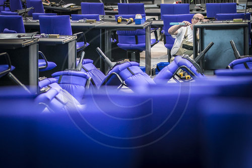 Umbau des Plenarsaals im Deutschen Bundestag