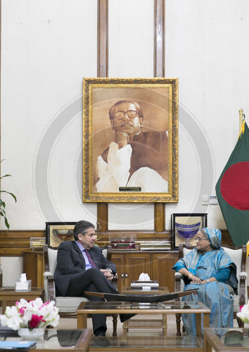 Sigmar Gabriel, SPD, Vizekanzler und Bundesaussenminister trifft Sheikh Hasina, Premierministerin von Bangladesch